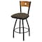 Holland Bar Stool Co 36" Swivel Counter Stool, Black Wrinkle, Med Back, Canter Earth Seat X830 - alternate 1